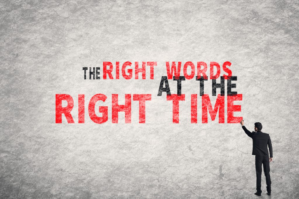 Informative speech examples show hoow o use right words at right time