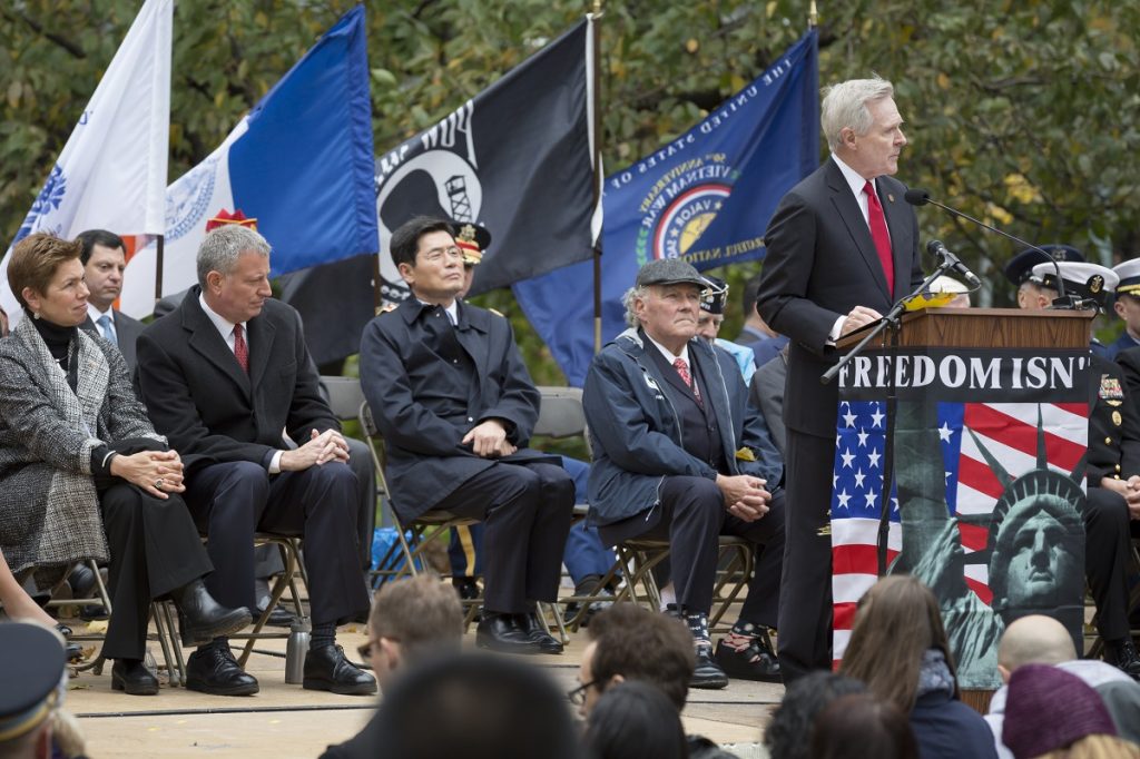 Commemeorative speech Veterans day 2015